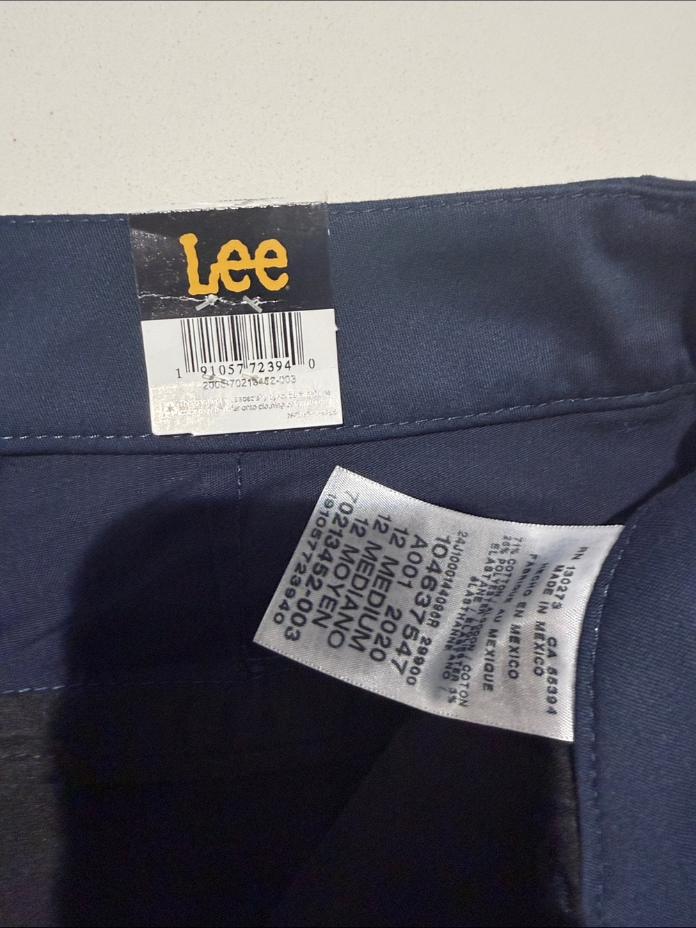 Lee Navy Straight Work Trousers - Picture 2 of 3
